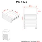 Gaveteiro-Para-Escritorio-Ripado-Com-Rodizio-2-Gavetas-ME4175-Tecno-Mobili