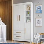 Guarda-Roupa-Infantil-3-Portas-2-Gavetas-Flex-Flocos-Tigus-Baby