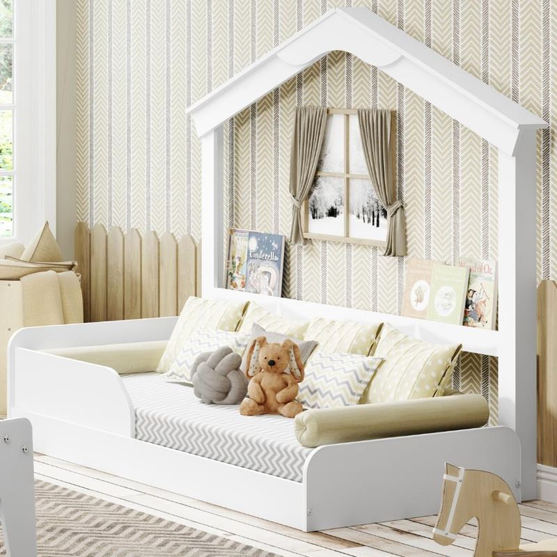 Cama-infantil-Montessoriana-Solteiro-com-Casinha-Mimo-Movelbras-