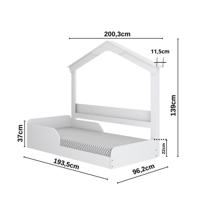 Cama-infantil-Montessoriana-Solteiro-com-Casinha-Mimo-Movelbras-