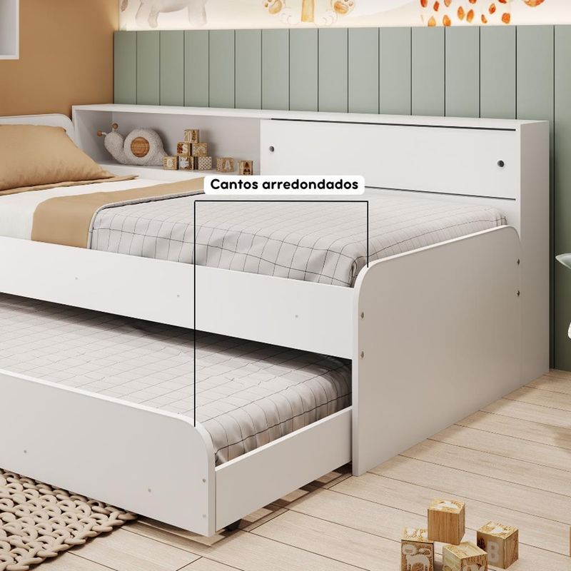 Bicama-Infantil-Solteiro-com-Modulo-Lateral-Caracol-Movelbras-