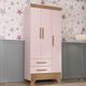 Guarda Roupa Infantil 3 Portas 2 Gavetas Catavento Rodial