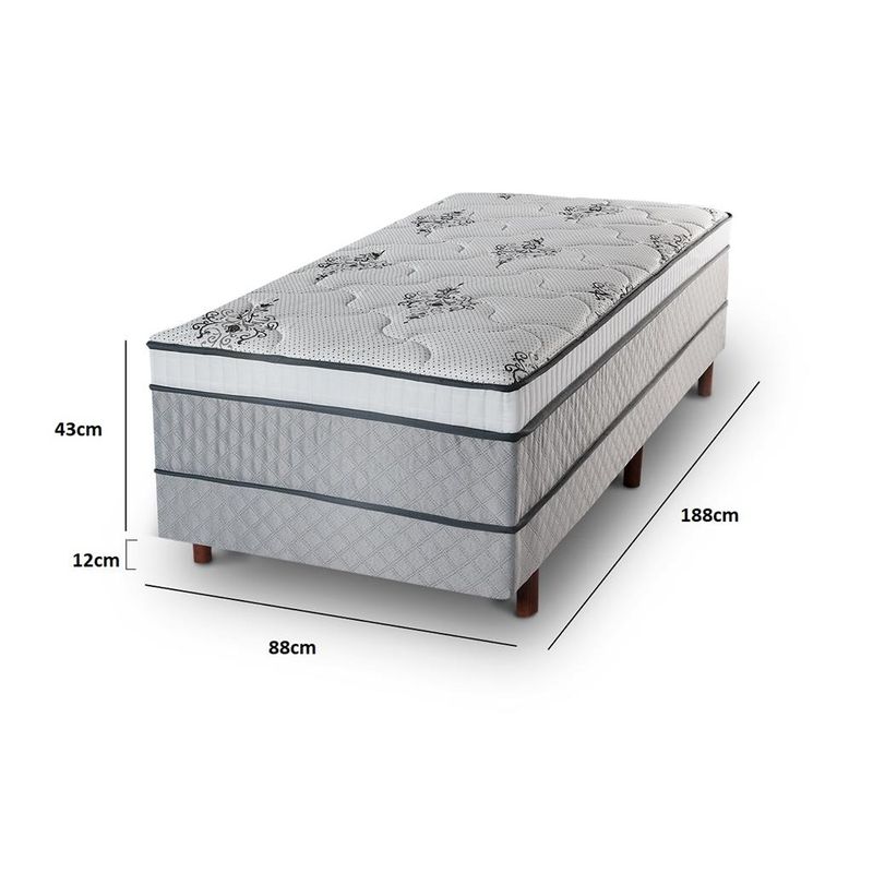 Cama-Box-Conjulgado-Solteiro-88cm-Cristalflex