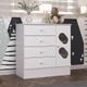 Cômoda Infantil 3 Gavetas 1 Porta com Janela Maya Rodial
