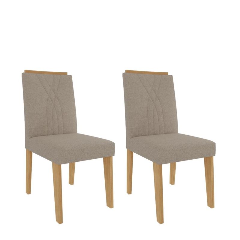 Conjunto 2 Cadeiras 100 % MDF Nicole Cimol