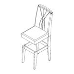 Conjunto 2 Cadeiras 100 % MDF Nicole Cimol