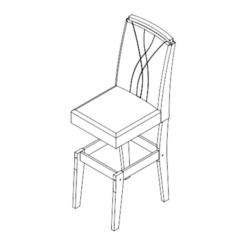 Conjunto 2 Cadeiras 100 % MDF Nicole Cimol