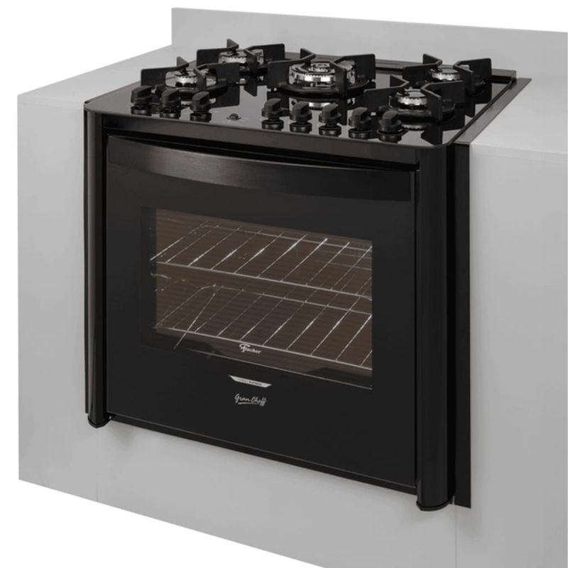 Fogao-de-Embutir-5-Bocas-Fischer-Gran-Cheff-com-Forno-Eletrico