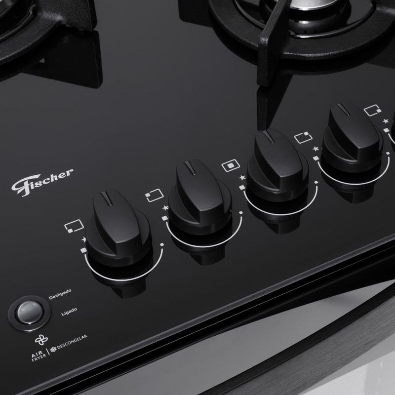 Fogao-de-Embutir-5-Bocas-Fischer-Gran-Cheff-com-Forno-Eletrico
