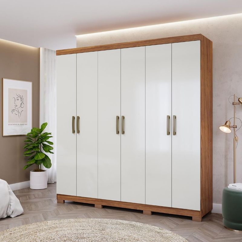 Guarda-Roupa-Casal-com-Pes-6-Portas-100--MDF-Clara-Panan-