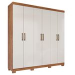 Guarda-Roupa-Casal-com-Pes-6-Portas-100--MDF-Clara-Panan-
