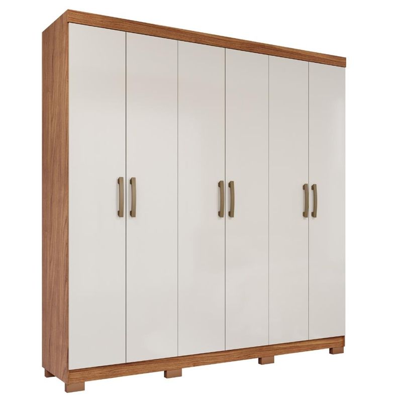 Guarda-Roupa-Casal-com-Pes-6-Portas-100--MDF-Clara-Panan-