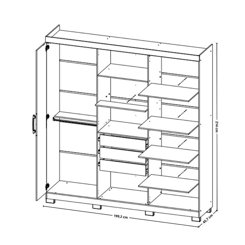 Guarda-Roupa-Casal-com-Pes-6-Portas-100--MDF-Clara-Panan-