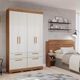 Guarda Roupa Solteiro com Pés 4 Portas 4 Gavetas 100%MDF Porto Panan