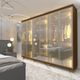 Guarda Roupa Casal com Vidro Reflecta LED e Pés 6 Portas 100% MDF Imperatriz Gelius