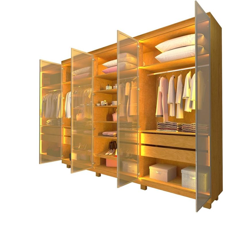 Guarda-Roupa-Casal-com-Vidro-Reflecta-LED-e-Pes-6-Portas-100--MDF-Imperatriz-Gelius