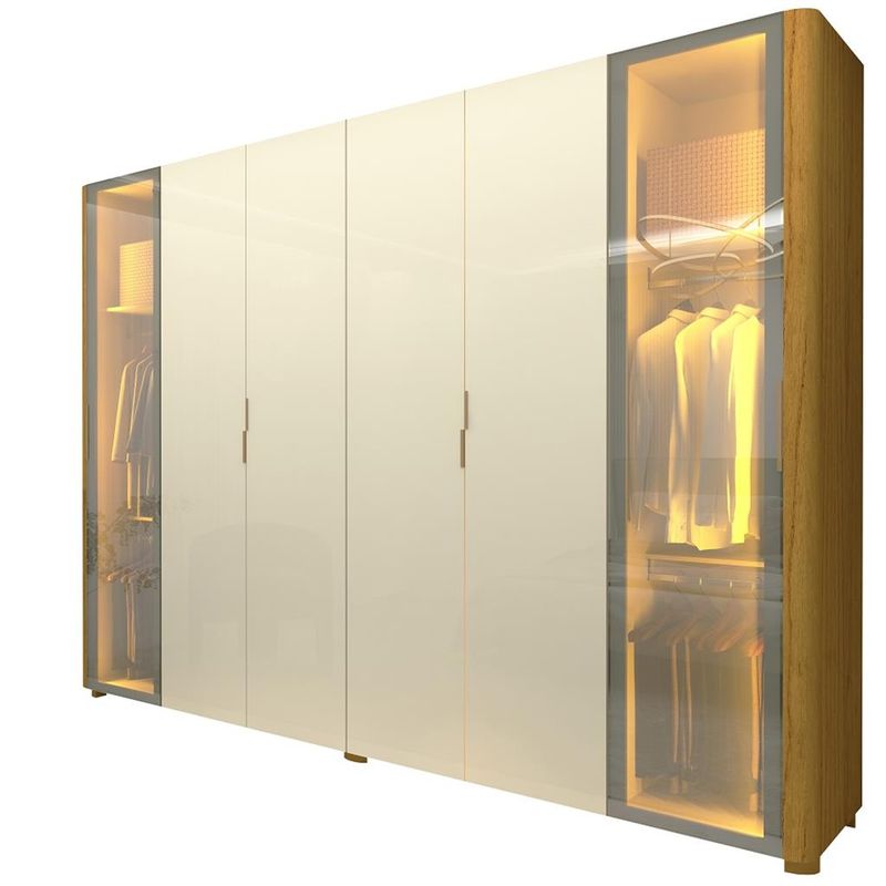 Guarda-Roupa-Casal-com-Vidro-Reflecta-LED-e-Pes-6-Portas-Innova-Gelius