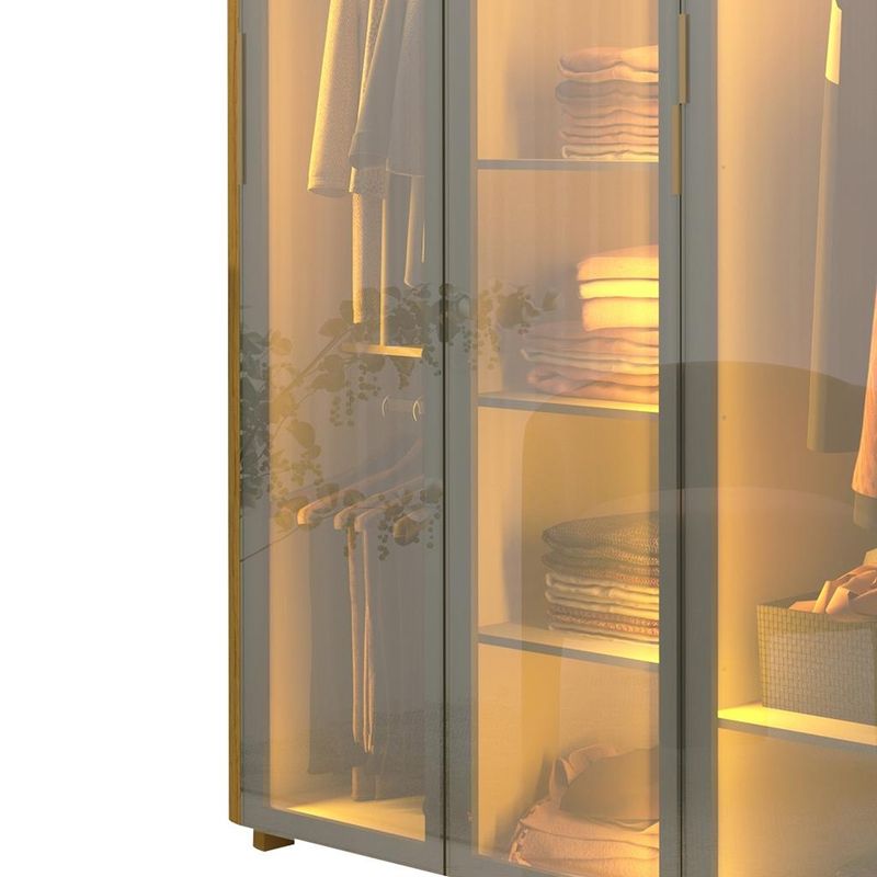 Guarda-Roupa-Casal-com-Vidro-Reflecta-LED-e-Pes-6-Portas-100--MDF-Innova-Gelius