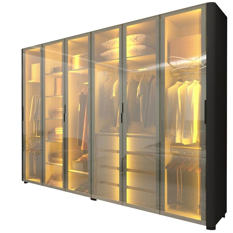 Guarda-Roupa-Casal-com-Vidro-Reflecta-LED-e-Pes-6-Portas-100--MDF-Innova-Gelius