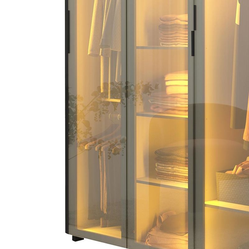 Guarda-Roupa-Casal-com-Vidro-Reflecta-LED-e-Pes-6-Portas-100--MDF-Innova-Gelius