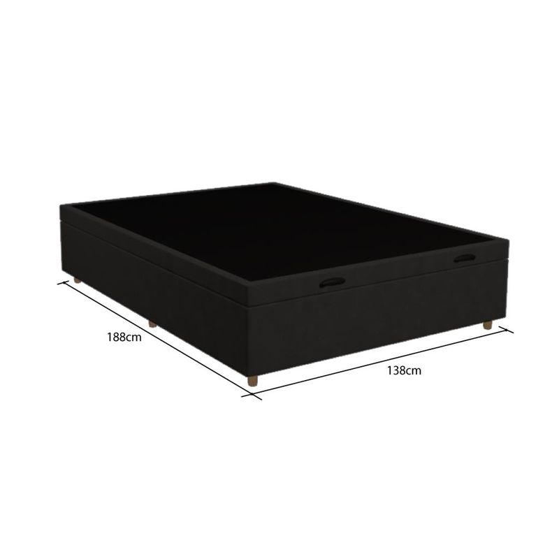 Cama-Box-Bau-Casal-138cm-Molas-Ensacadas-Texas-Gazin-