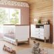 Quarto de Bebê Berço 2 em 1 e Cômoda 4 Gavetas Ternura Henn