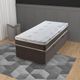 Cama Box Bau Solteiro 88cm Molas Ensacadas Suede Genebra Umaflex