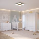 Quarto-de-Bebe-com-Guarda-Roupa-4-Portas-Comoda-e-Berco-Capitone-2-em-1-100-MDF-Laura-Permobili
