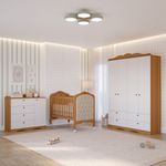 Quarto-de-Bebe-com-Guarda-Roupa-4-Portas-Comoda-e-Berco-Capitone-2-em-1-100-MDF-Laura-Permobili