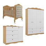 Quarto-de-Bebe-com-Guarda-Roupa-4-Portas-Comoda-e-Berco-Capitone-2-em-1-100-MDF-Laura-Permobili