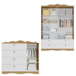 Quarto-de-Bebe-com-Guarda-Roupa-4-Portas-Comoda-e-Berco-Capitone-2-em-1-100-MDF-Laura-Permobili