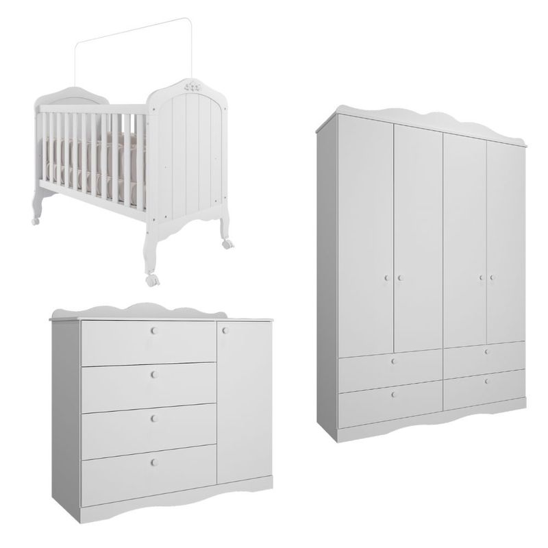 Quarto-de-Bebe-com-Guarda-Roupa-4-Portas-Comoda-Berco-2-em-1-100-MDF-Laura-Permobili