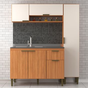 Cozinha Modulada 3 Peças sem Pia Alana J Carvalho