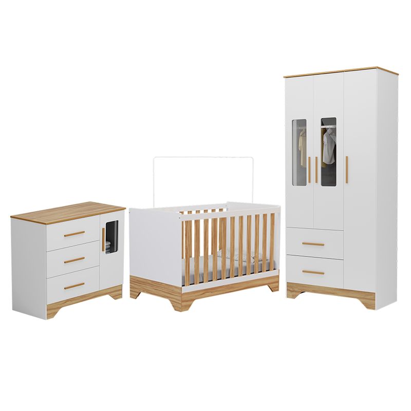 Quarto-de-Bebe-com-Guarda-Roupa-e-Comoda-com-Janela-Berco-3-em-1-100--MDF-Popy-Moveis-Peroba