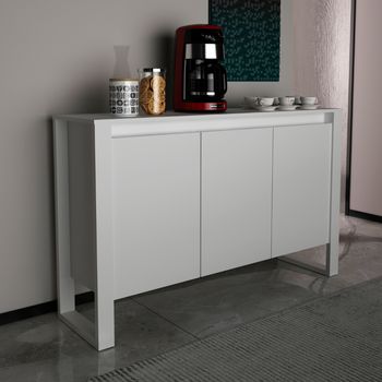Balcão para Escritório 3 Portas com Pés ME4147 Tecno Mobili