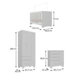 Quarto-de-Bebe-com-Guarda-Roupa-3-Porta-2-Gavetas-Comoda-4-Gavetas-1-Porta-e-Berco-3-em-1-Catavento-Maya-Rodial