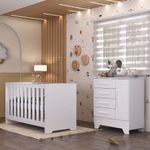 Quarto-de-Bebe-com-Comoda-4-Gavetas-1-Porta-e-Berco-3-em-1-Catavento-Maya-Rodial