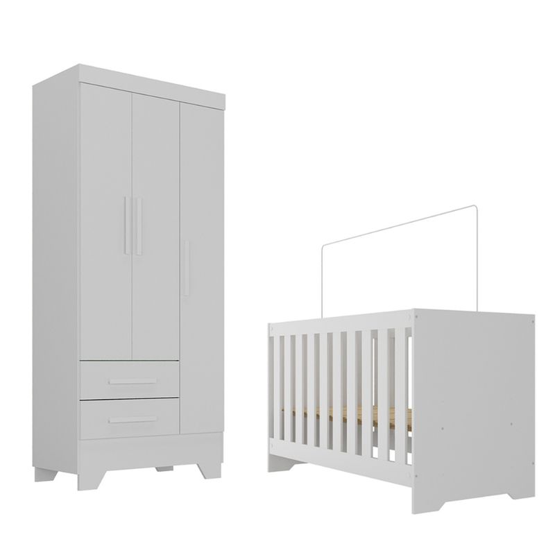 Quarto-de-Bebe-com-Guarda-Roupa-3-Portas-2-Gavetas-Berco-3-em-1-Catavento-Maya-Rodial