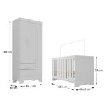 Quarto-de-Bebe-com-Guarda-Roupa-3-Portas-2-Gavetas-Berco-3-em-1-Catavento-Maya-Rodial