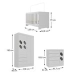Quarto-de-Bebe-com-Guarda-Roupa-4-Portas-3-Gavetas-Comoda-4-Gavetas-1-Porta-com-Janela-e-Berco-3-em-1--Maya-Rodial