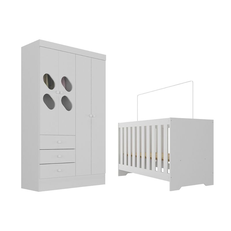 Quarto-de-Bebe-com-Guarda-Roupa-4-Portas-3-Gavetas-com-Janela-Berco-3-em-1--Maya-Rodial