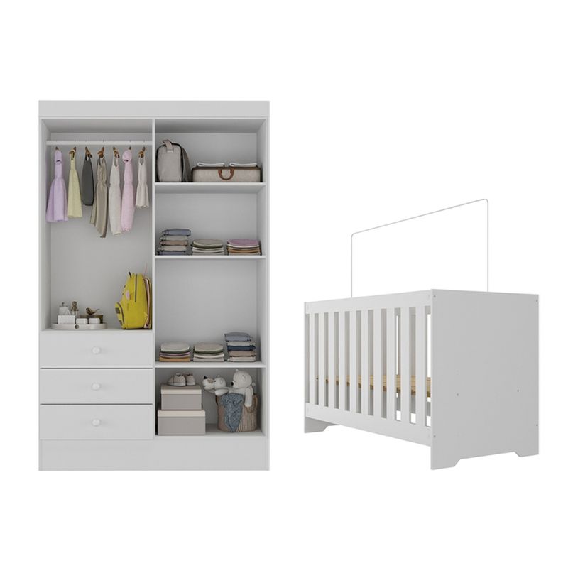Quarto-de-Bebe-com-Guarda-Roupa-4-Portas-3-Gavetas-com-Janela-Berco-3-em-1--Maya-Rodial