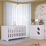Quarto-de-Bebe-com-Comoda-4-Gavetas-1-Porta-com-Janela-e-Berco-3-em-1-Maya-Rodial