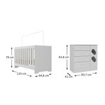 Quarto-de-Bebe-com-Comoda-4-Gavetas-1-Porta-com-Janela-e-Berco-3-em-1-Maya-Rodial