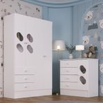 Quarto-de-Bebe-com-Guarda-Roupa-4-Portas-3-Gavetas-e-Comoda-4-Gavetas-1-Porta-com-Janela-Maya-Rodial