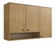 Armário Aéreo 3 Portas 120cm 100% MDF May Cadorin Móveis