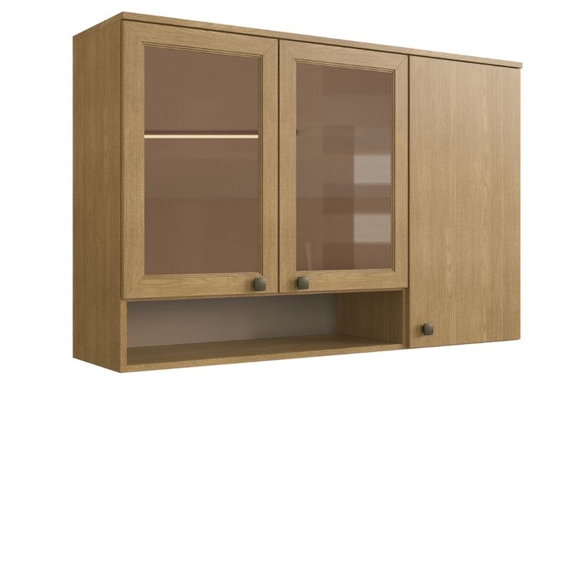 Armario-Aereo-3-Portas-120cm-Vidro-Reflecta-100--MDF-May-Cadorin-Moveis