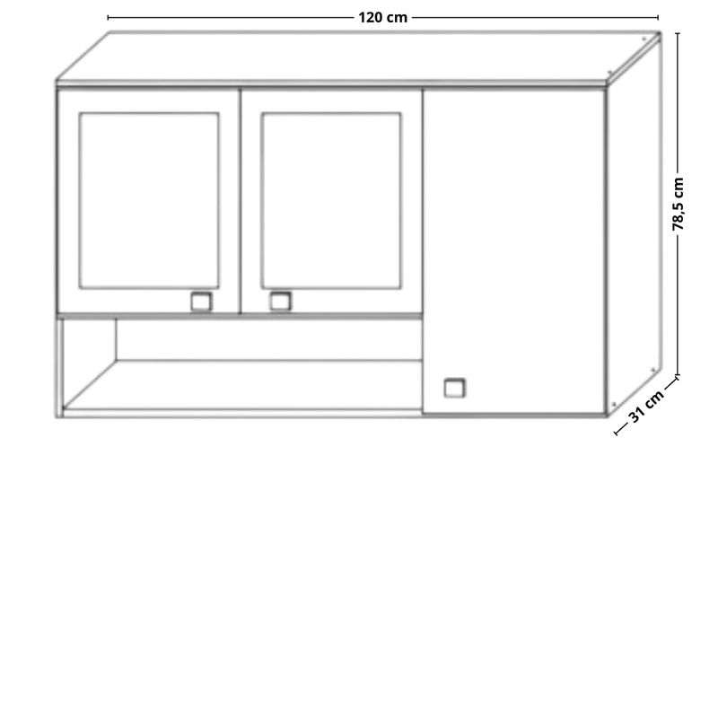 Armario-Aereo-3-Portas-120cm-Vidro-Reflecta-100--MDF-May-Cadorin-Moveis