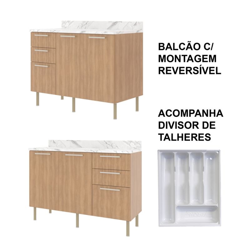 Cozinha-Modulada-3-Pecas-com-Tampo-Dalia-Tecno-Mobili