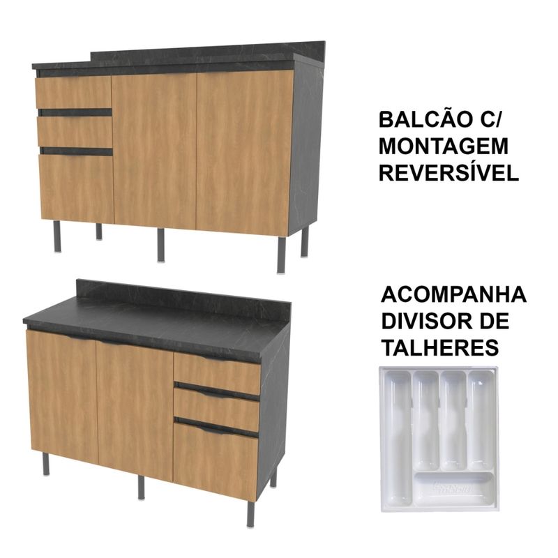 Cozinha-Modulada-3-Pecas-com-Tampo-Orquidea-Tecno-mobili